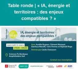 Table ronde IA, énergie, territoires